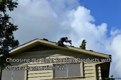 Choosing the Right Roofing Products with Chase Construction NW Choosing the Right Roofing Products with Chase Construction NW